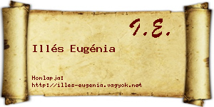 Illés Eugénia névjegykártya